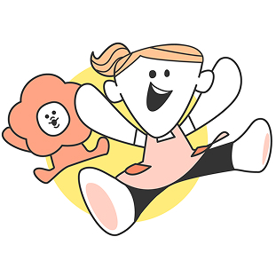 ジャンプしている人