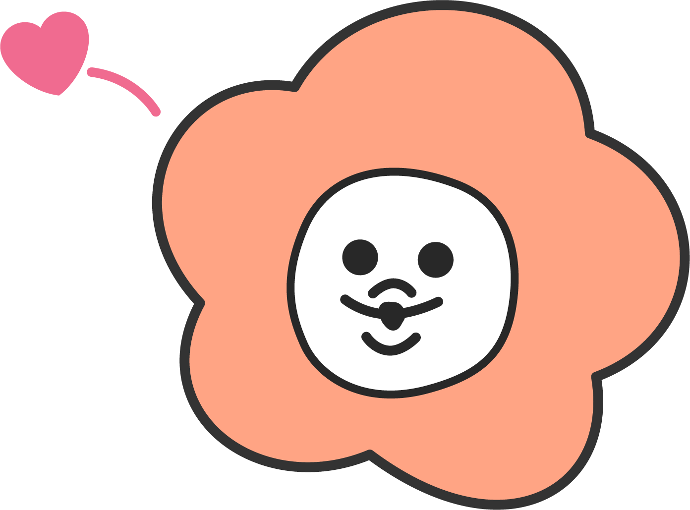 ハートを飛ばしてる花の妖精