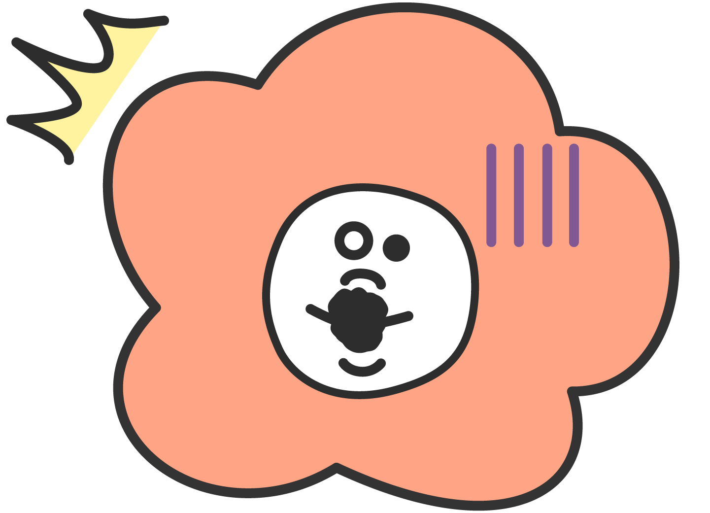 驚いてる花の妖精