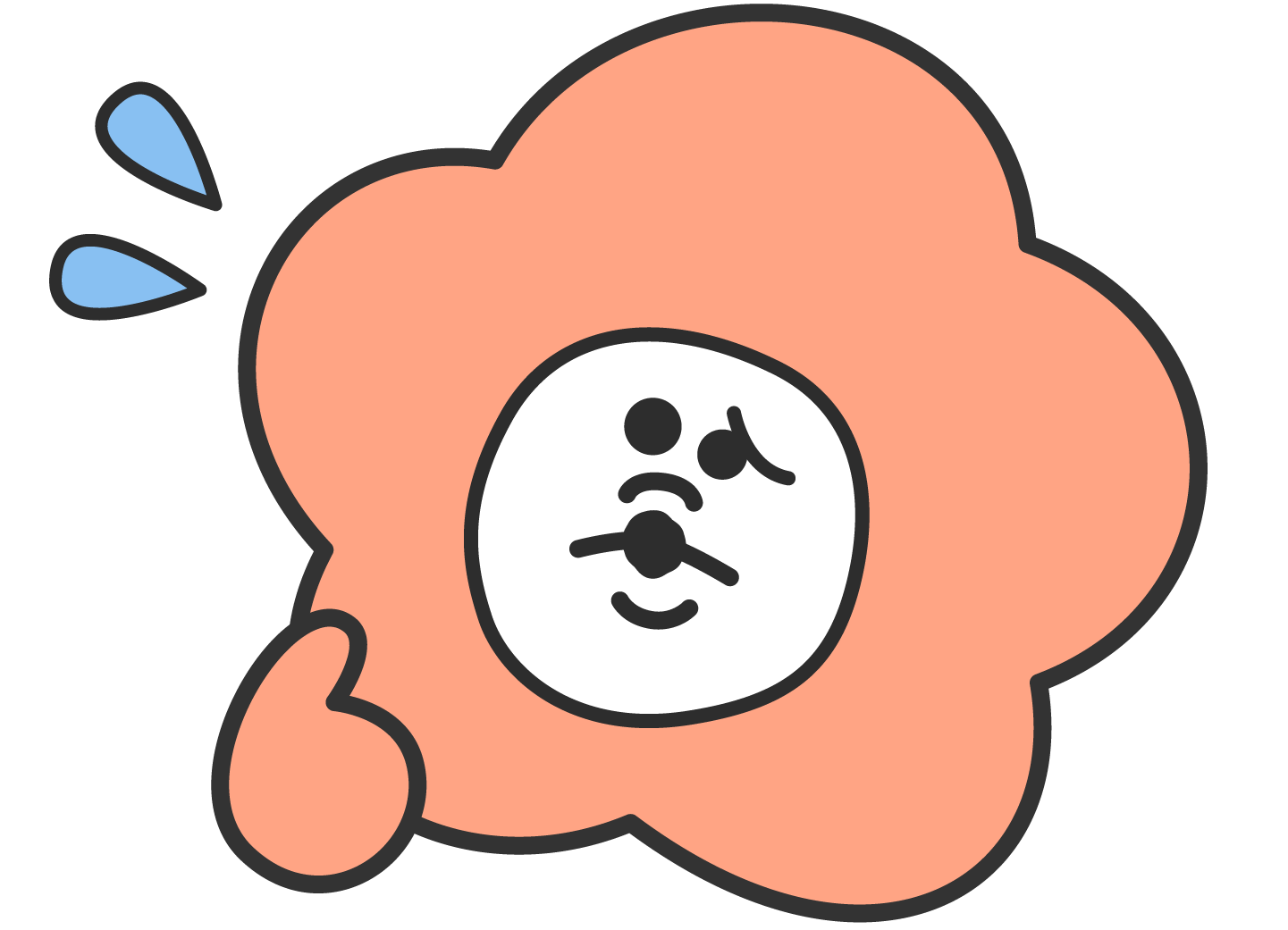悩んでいる花の妖精