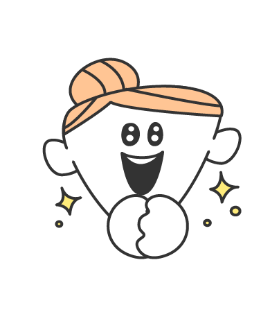 目がキラキラなイラスト