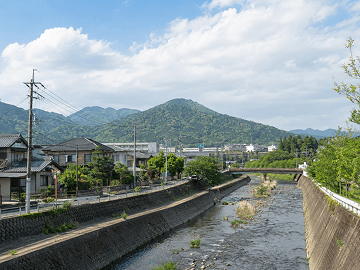菊池市の街並み