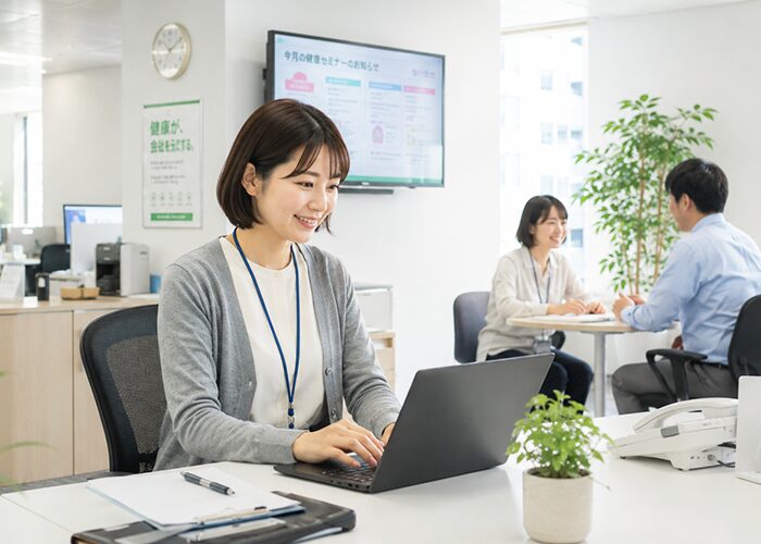 企業で看護師として働く人の画像