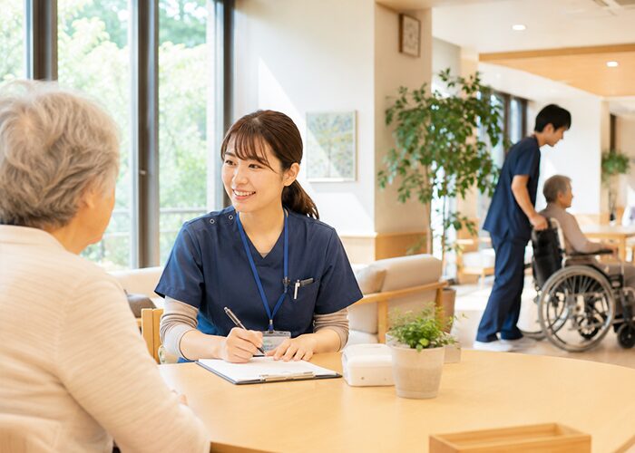 介護施設で働く看護師の画像