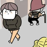 休日も人の姿勢や歩き方を観察してしまう理学療法士の4コマ漫画のアイキャッチ画像